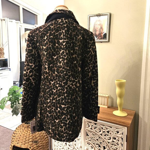 NWT LONDON FOG Single-Breasted Wool Coat with Scarf, Large - Picture 8 of 11